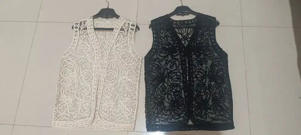 Vest rompi blus bordiran korea