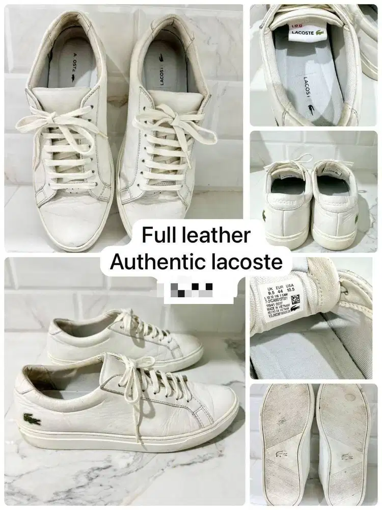 Sepatu Sneakers Lacoste L.12.12 White Leather (Authentic Preloved)