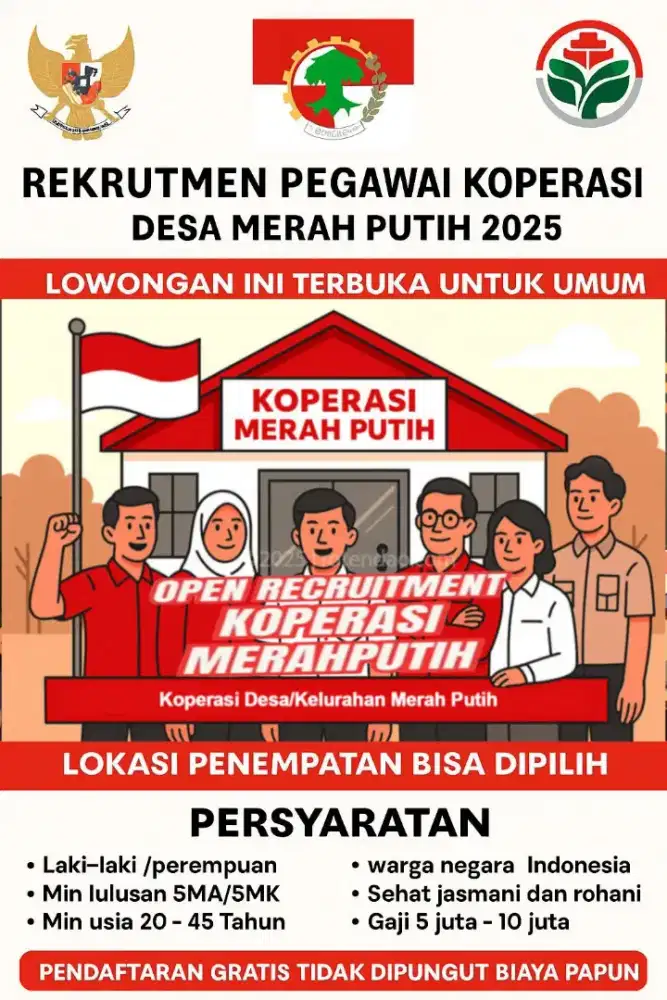 Loker pegawai koperasi merah putih