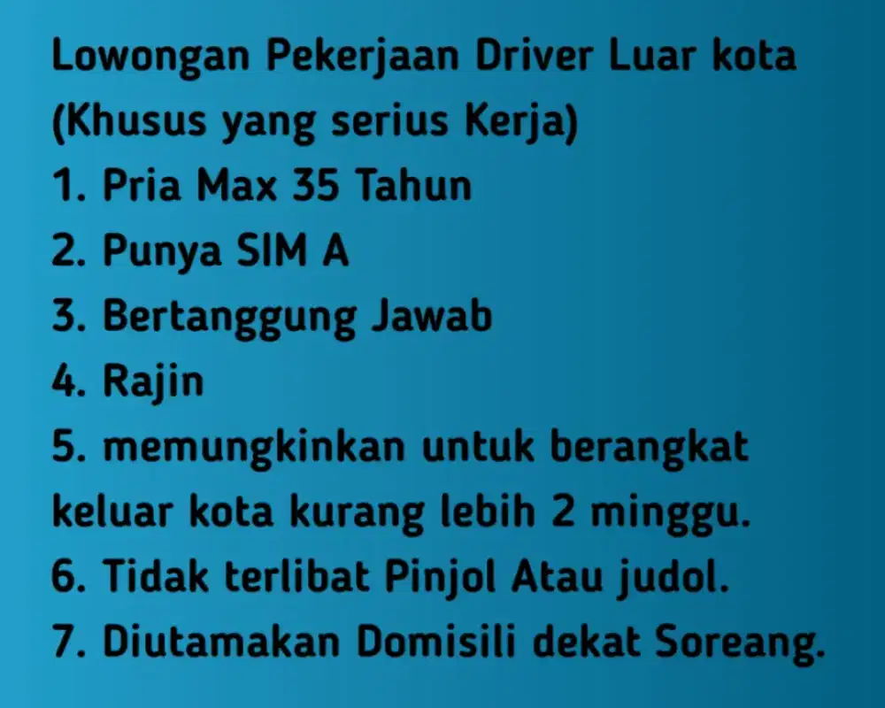 Lowongan driver