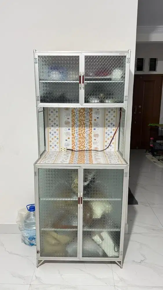 Jual Lemari Piring Kaca Alumunium