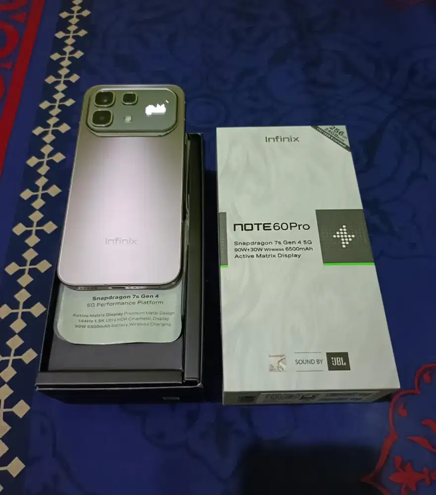 Infinix Note 60 Pro 5G+ NFC RAM 12+12/256GB Garansi Aktif 05-05-2027