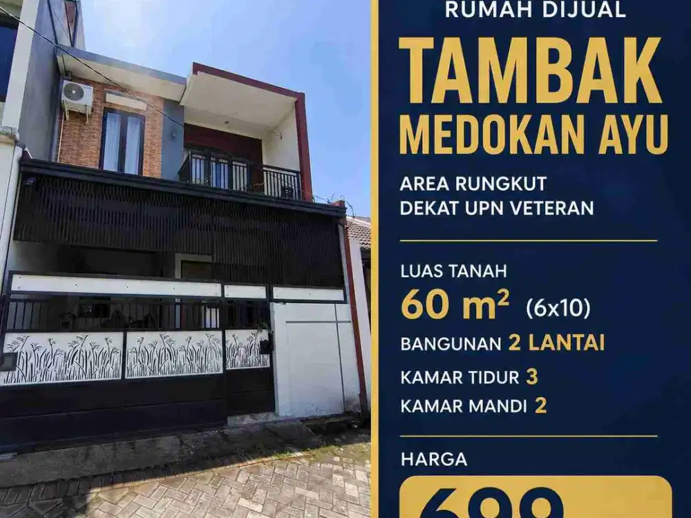 TAMBAK MEDOKAN AYU 2 Lantai ‼️ Rumah Siap Huni Dekat UPN Rungkut