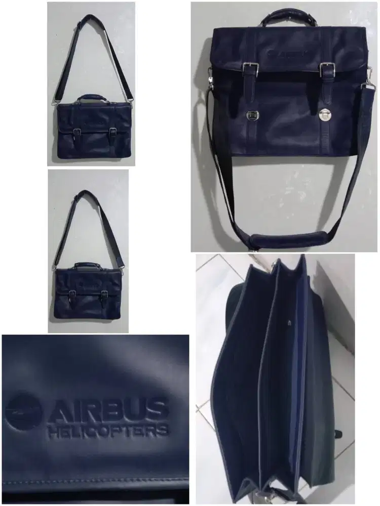 TAS KERJA PRIA TAS LAPTOP TAS KULIT TAS AIRBUS HELICOPTERS