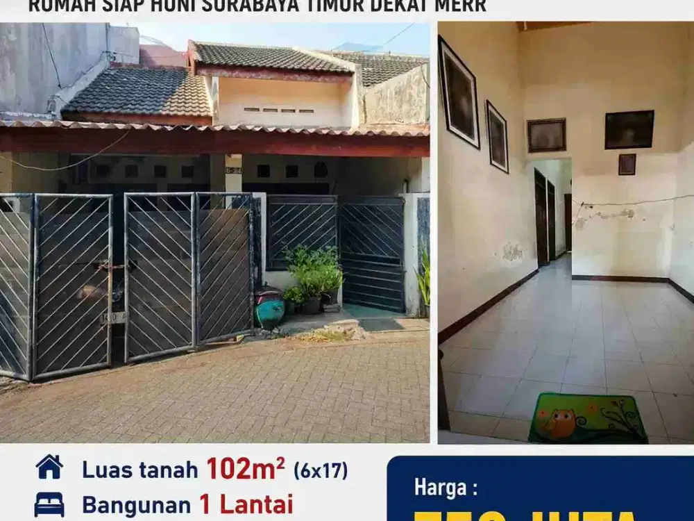 SEMOLOWARU ELOK TERMURAH ‼️ Rumah Siap Huni 1 Lantai Sukolilo dekat Raya Merr