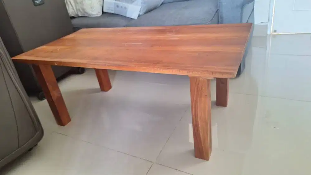 DIJUAL: Meja Lesehan Multifungsi Kayu Mahoni Asli (100x50x40 cm)