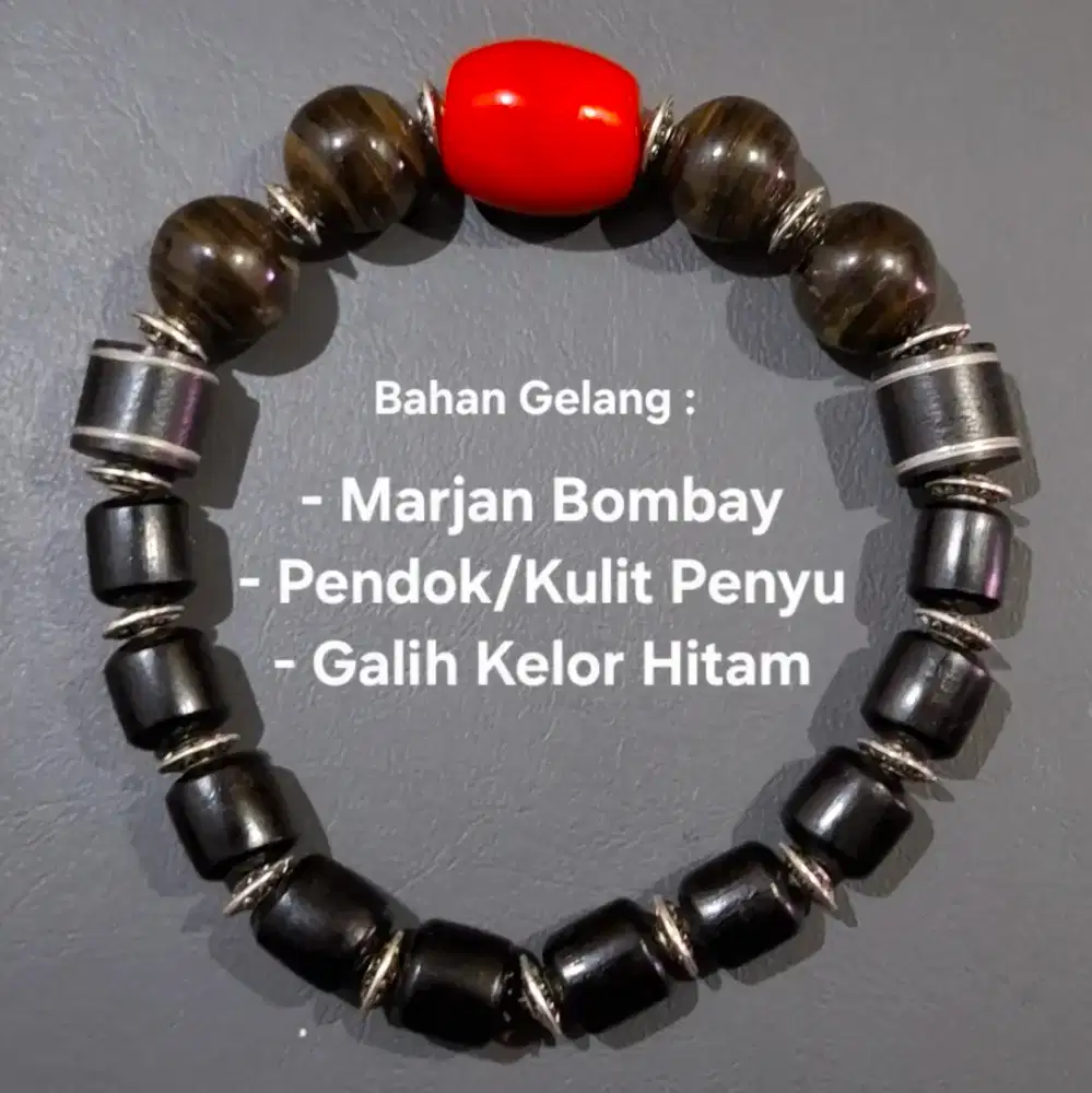 Gelang dari Kayu dan Batu