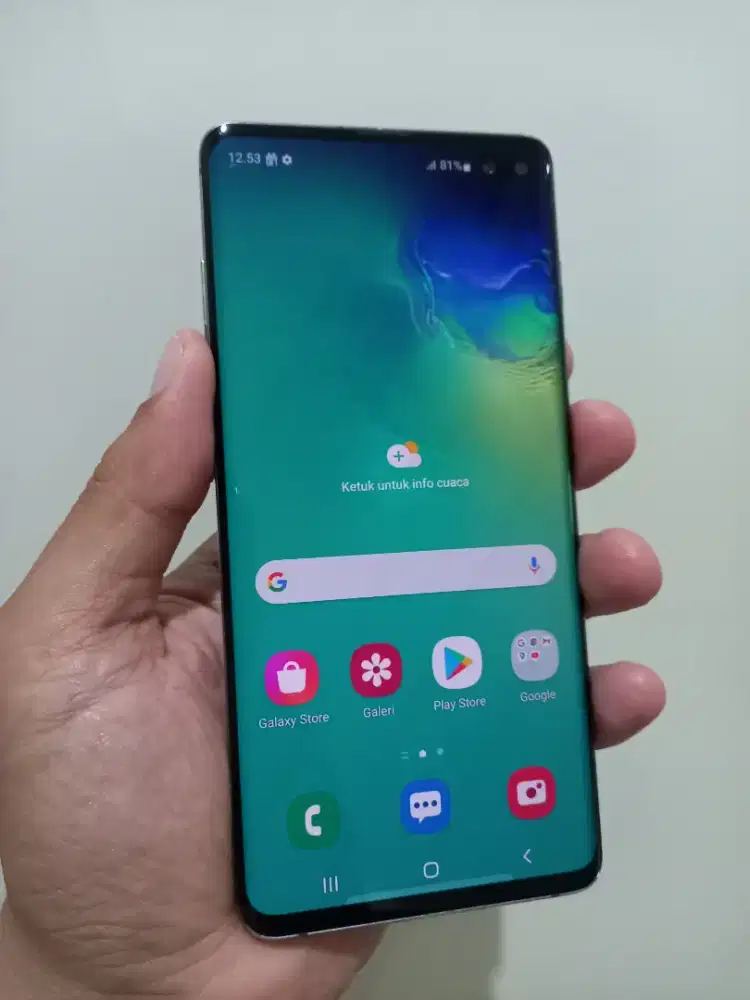 Samsung Galaxy S10+ Plus Ram 8/128Gb Fullset Ex Sein kondisi normal