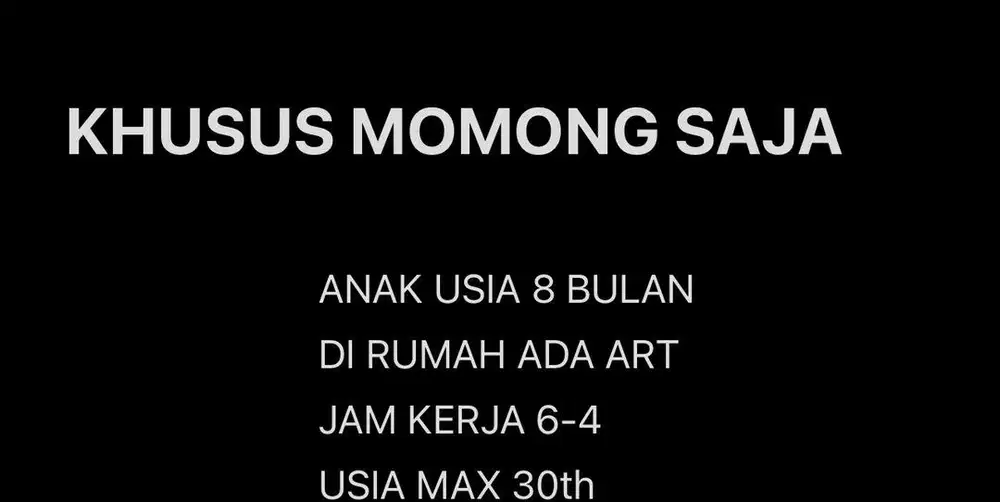 MENCARI KHUSUS MOMONG SAJA