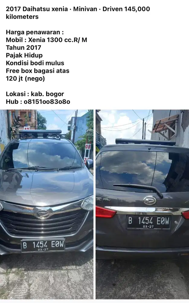 Daihatsu Xenia 2017 Bensin