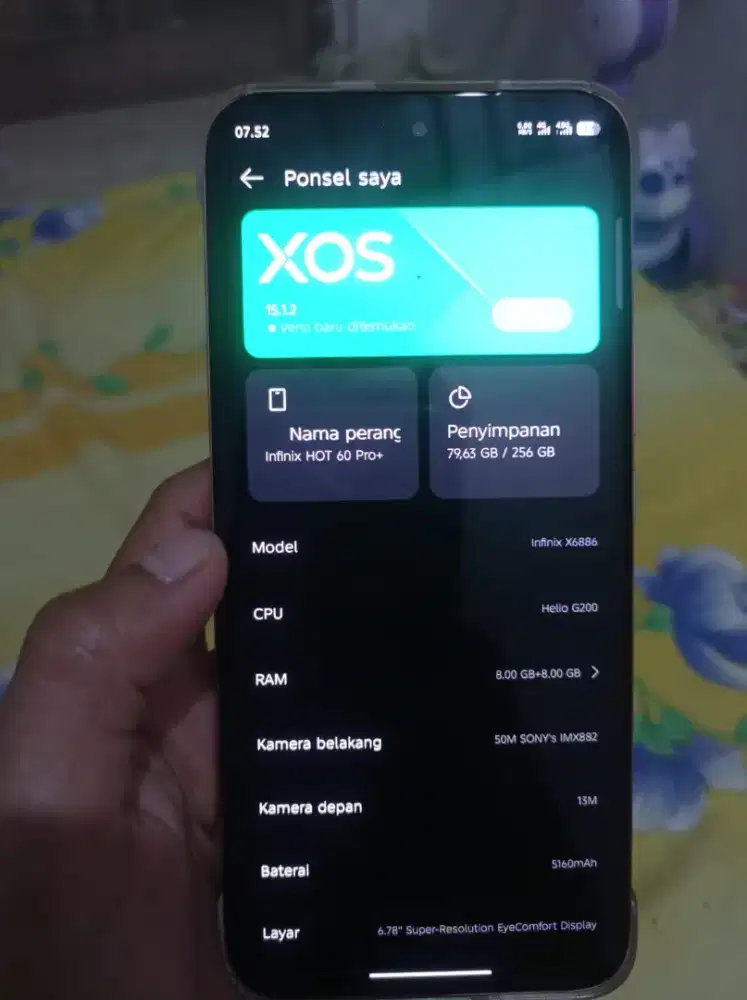 Jual hp Infinix hot 60pro plus buka harga 2,5jt masih mulus banget