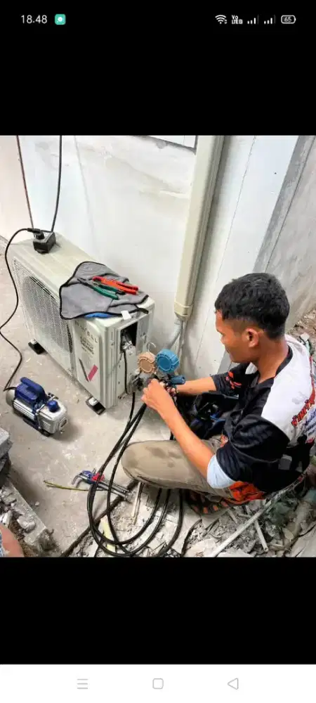 Jasa servis AC kulkas mesin cuci kompa air dll bergaransi