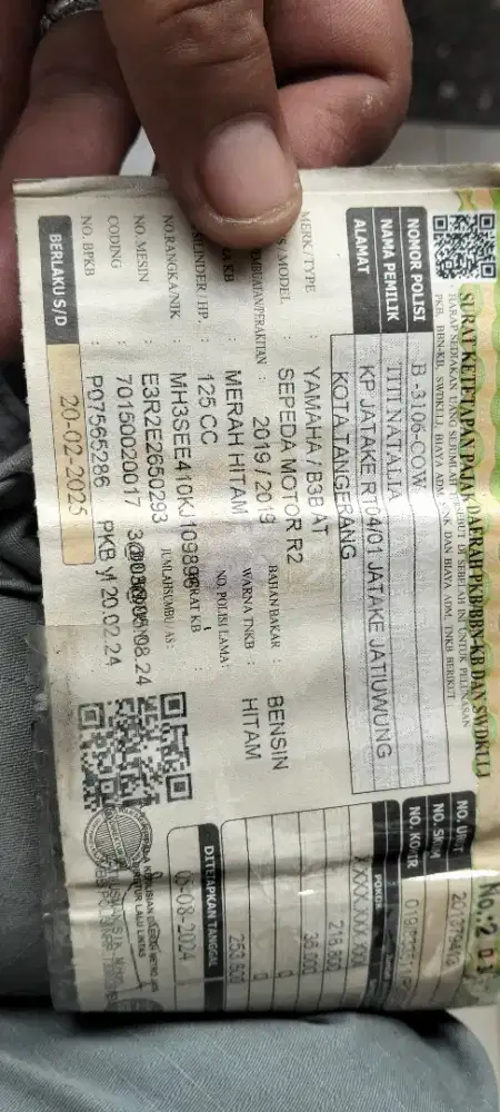 Yamaha mio pajak mati 2 tahun