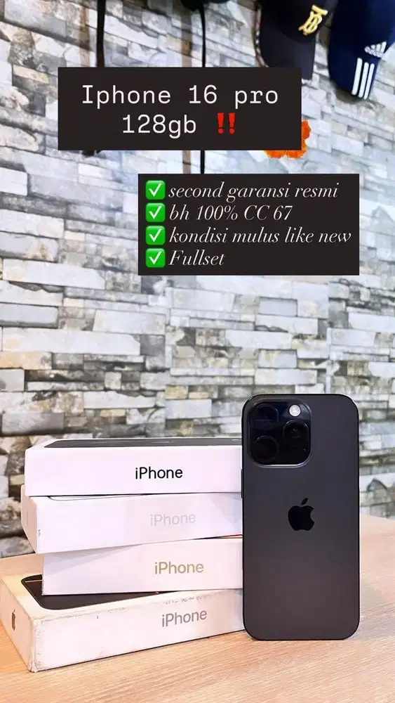 iphone 16 pro 128gb black bh 100