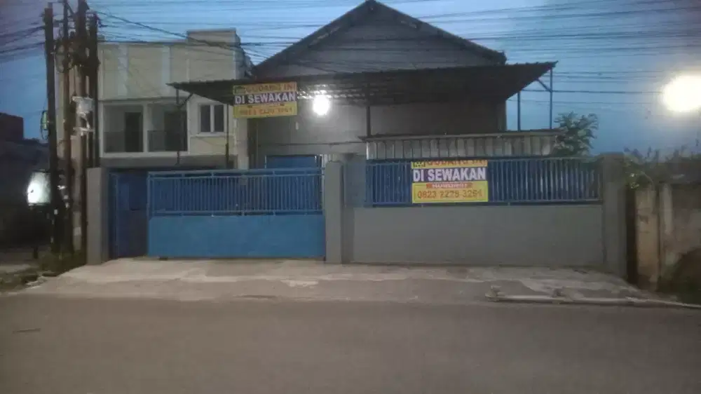Di sewakan Gudang/Bangunan Komersil