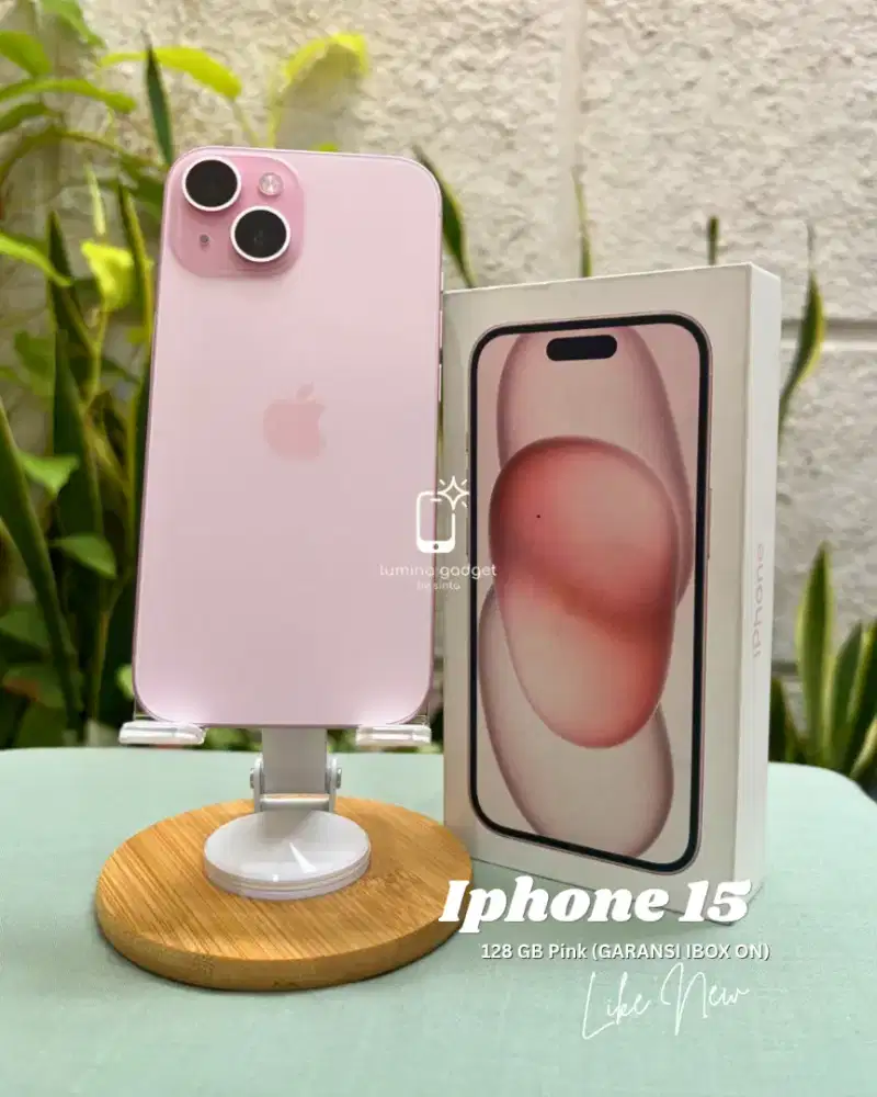 Iphone 15 128 GB Pink (GARANSI ON IBOX) Bh 100%