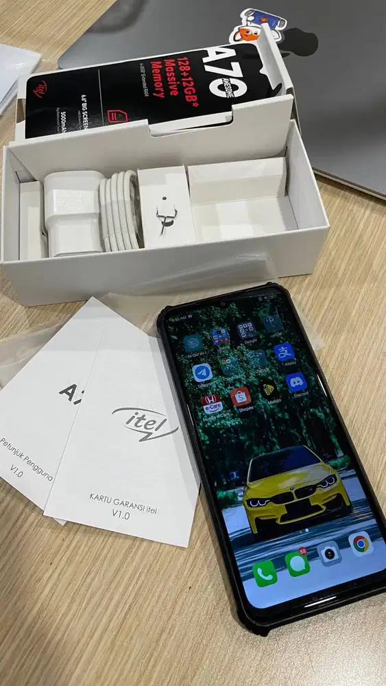 Handphone Itel A70 Starlish Black (A655L) 4+8GB/128ROM