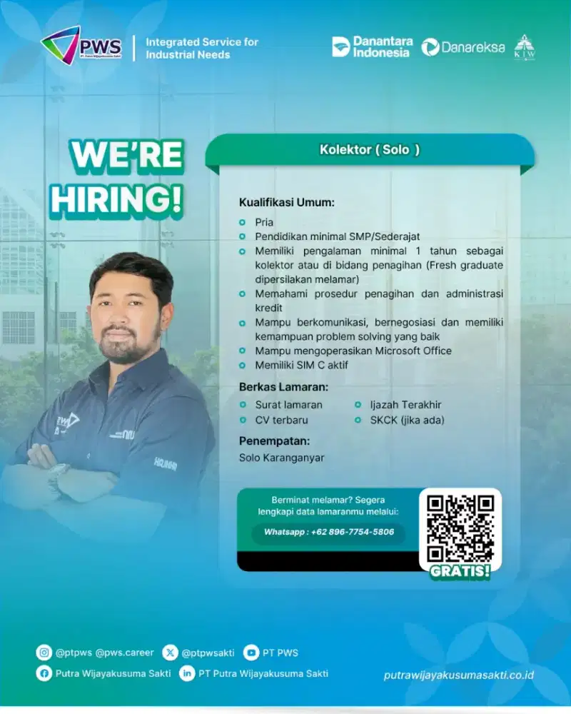 Dibutuhkan tenaga kerja kolektor solo
