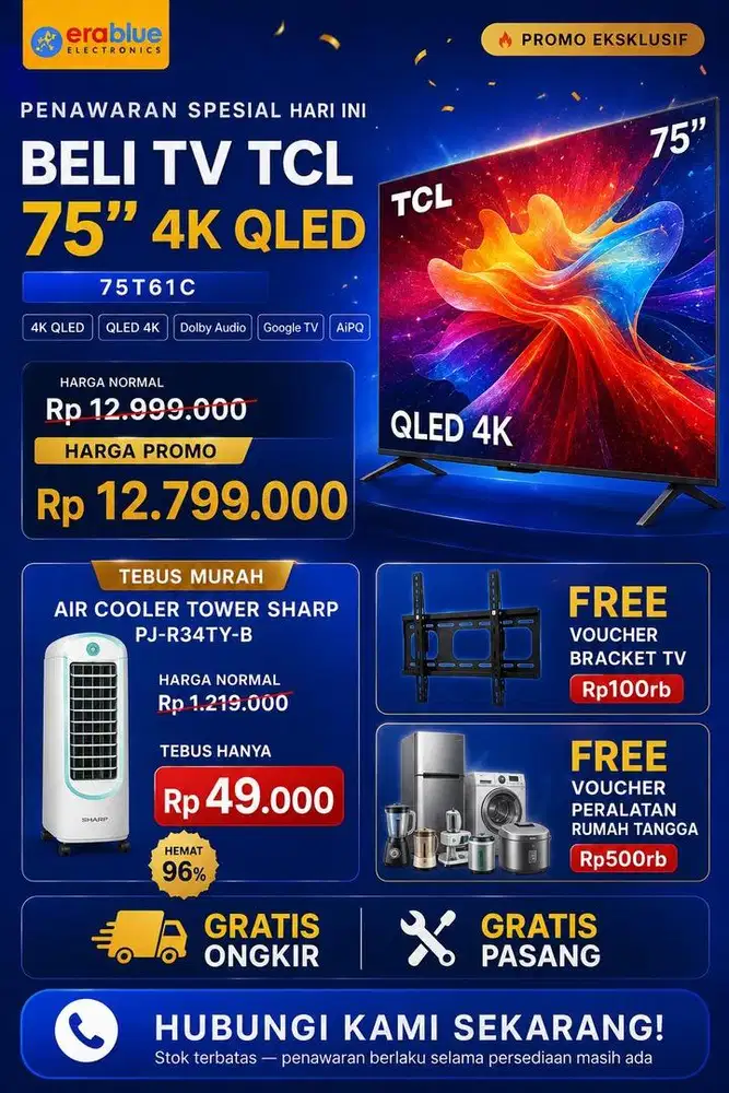 TV TCL 75inch QLED