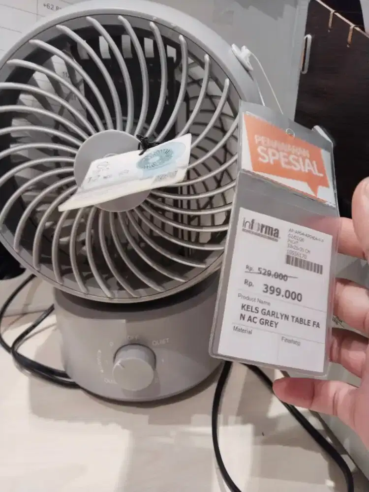 KELS GARLYN TABLE FAN AC GREY