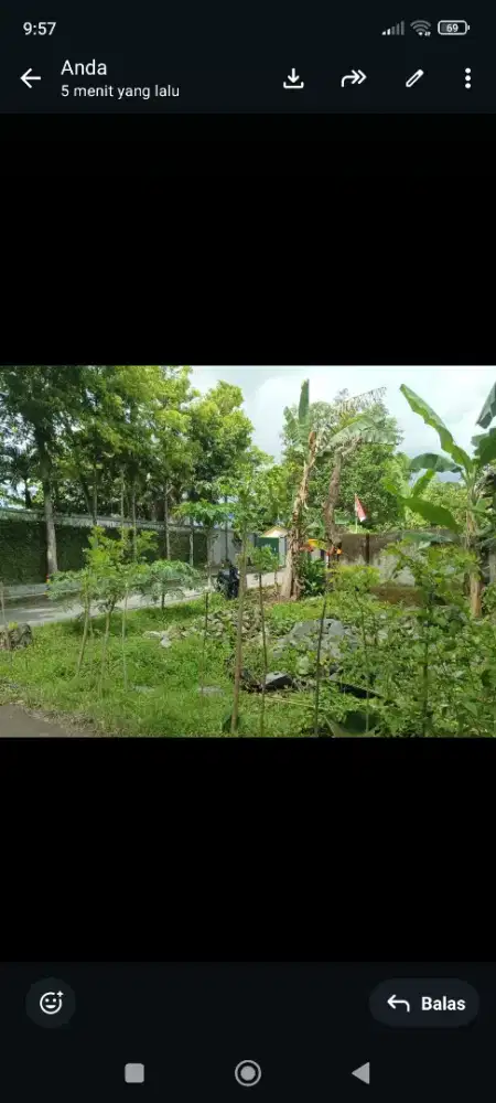 Di jual tanah  kosong liat tanah 2 are