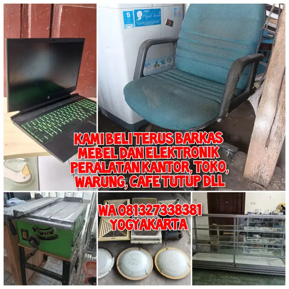 Terima Peralatan Kantor Bekas seperti Kursi, Meja, Rak, Brankas, dll