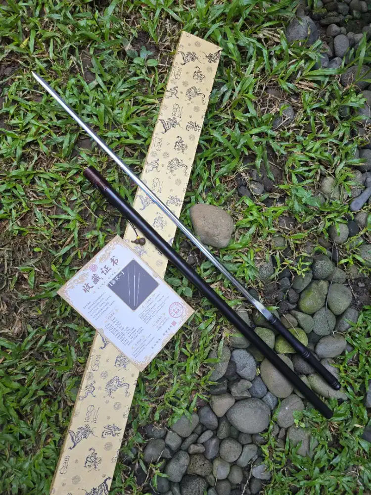 Pedang tersembunyi model bambu hitam black mo zhu chinesse sword