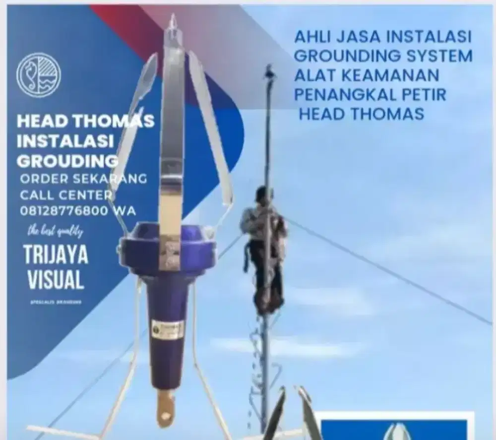 Teknisi ahli jasa pasang anti penangkal petir dan grounding mesin