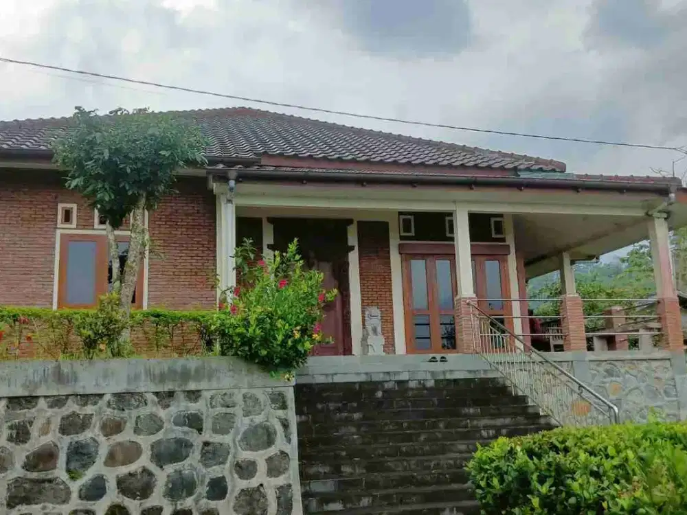 di jual lahan SHM sudah ada villa dan kebun alpukat view perbukitan di cicurug