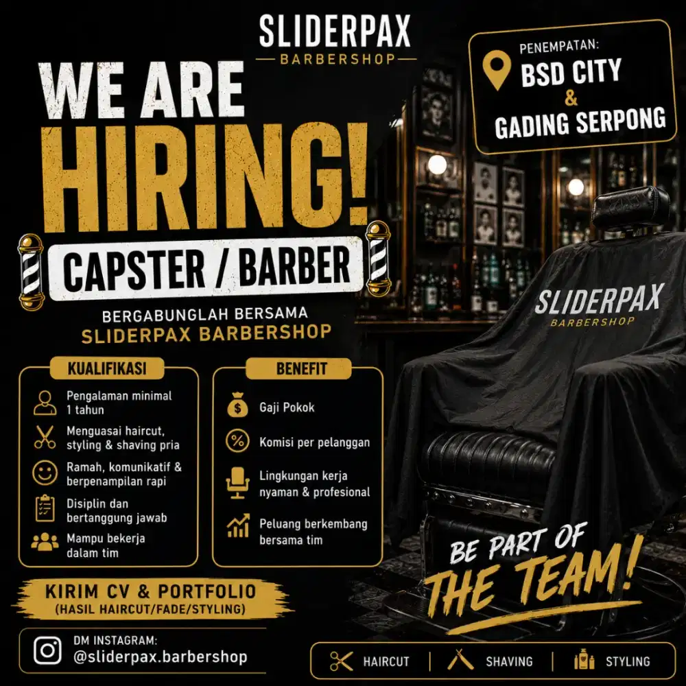 Lowongan Capster Sliderpax