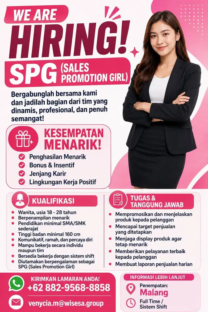 SPG/BA (Beauty Advisor) Reguler Malang