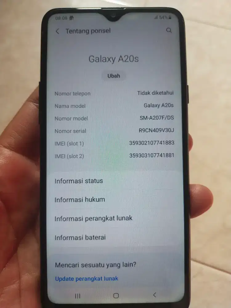 Samsung Galaxy A20s RAM 3GB ROM 32GB - Mulus Normal