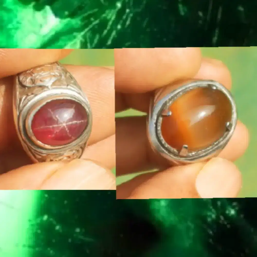 Dijual 2 pcs Cincin Akik Perak