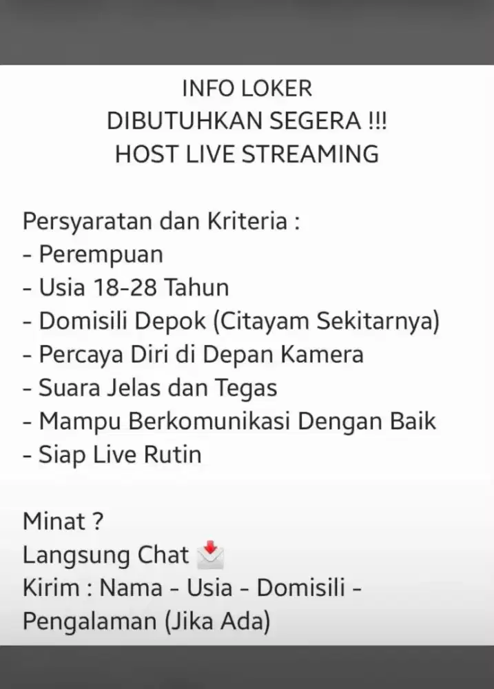 HOST LIVE STREAMING TIKTOK