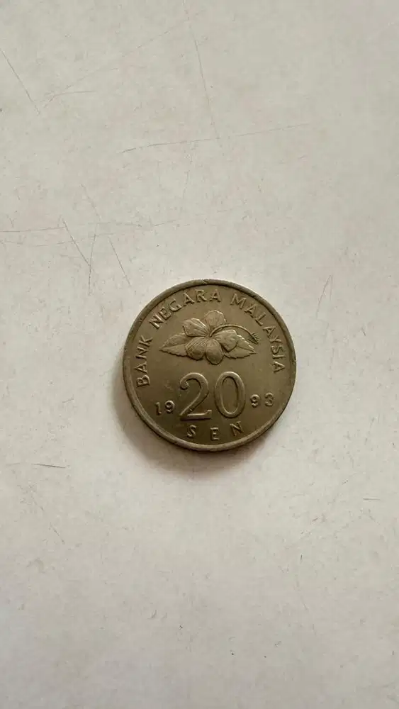 Uang Koin 20 Sen Malaysia 1993