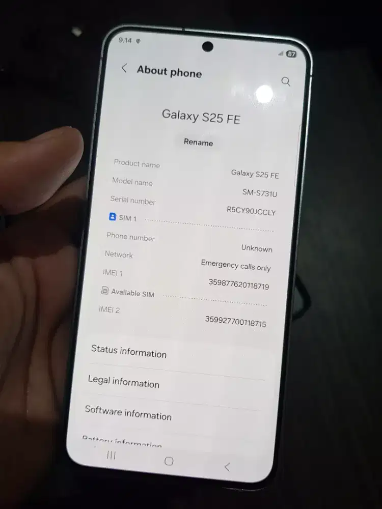Samsung s25fe ex inter