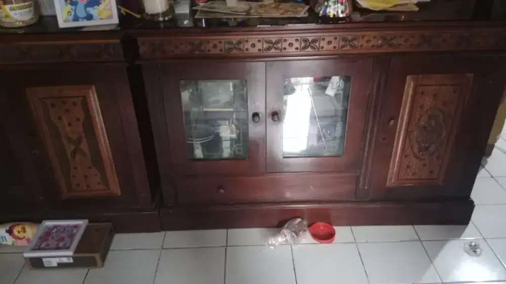 meja bupet kayu jati