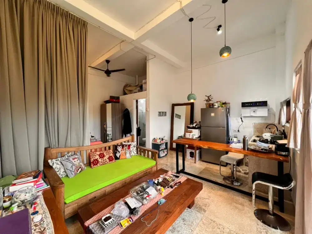 Dijual Studio Apartment Premium Fully Furnished Rooftop View Laut dan Sawah Area Seseh Munggu