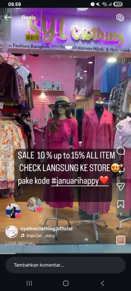 Take over all item baju & menequeen