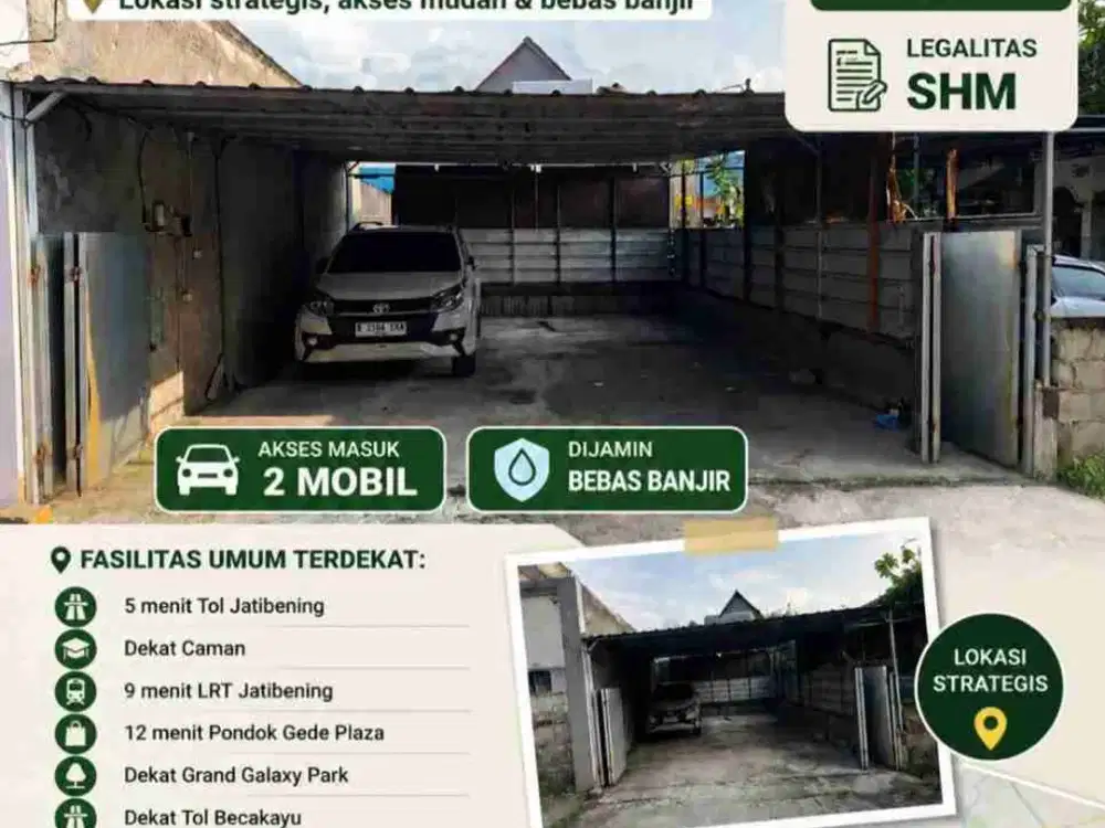 Tanah Kavling Murah Di Jatibening Pondok gede Bebas Dari Banjir