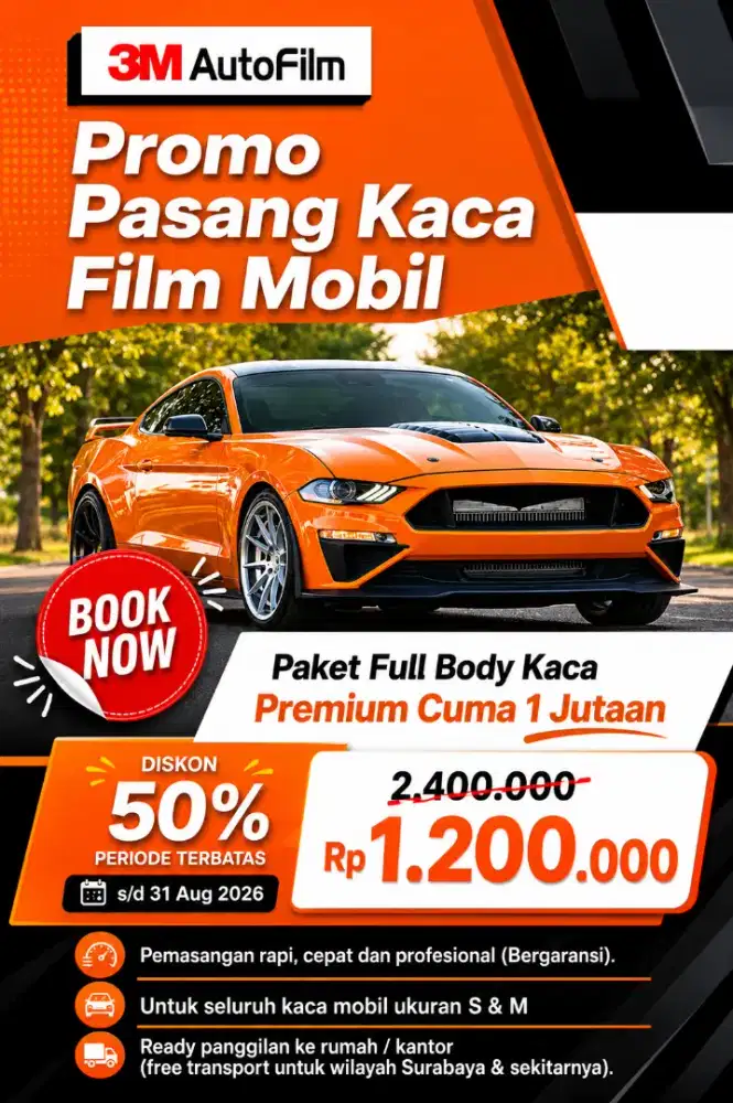 Jasa Pasang Kaca Film Mobil, Rumah, Apartemen Termurah & Bergaransi