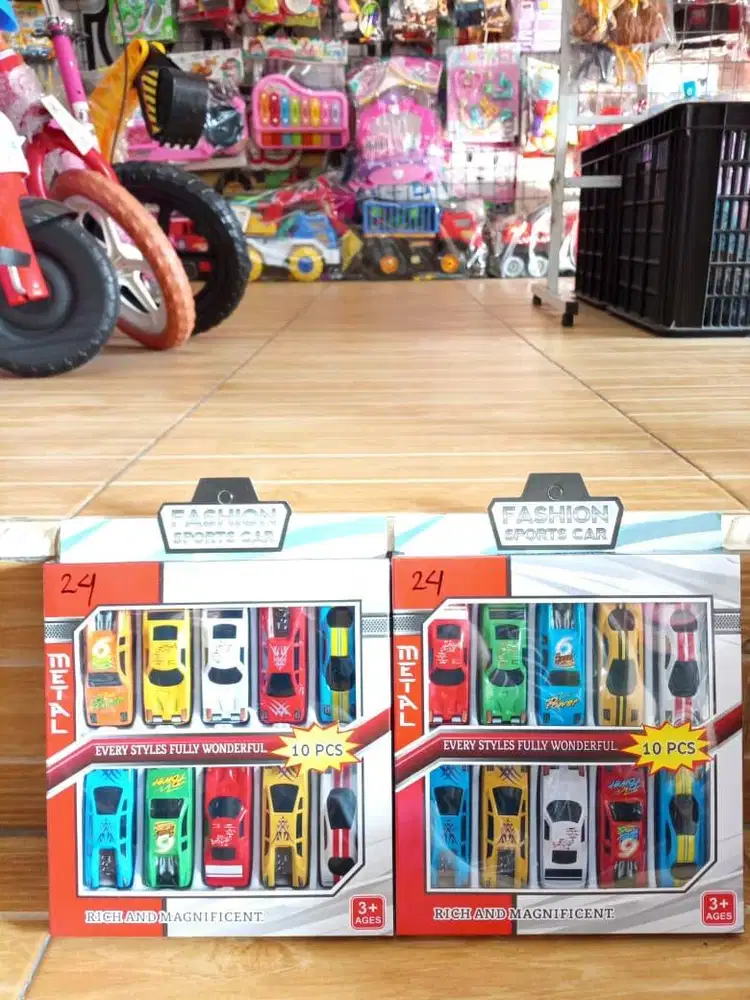 mainan anak mobil sports car isi 10