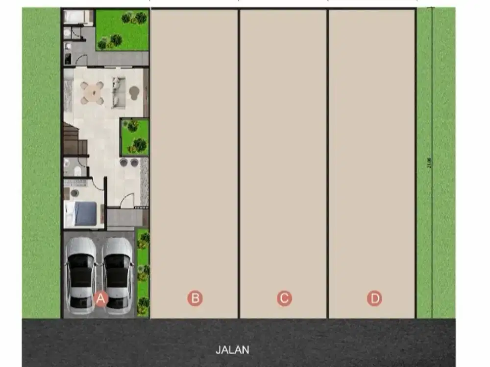 Dijual tanah kavling sisa 2 unit Darmo permai
