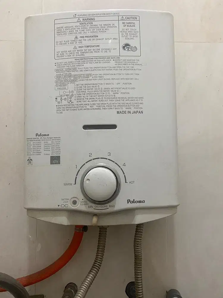 Water heater LPG merk Paloma