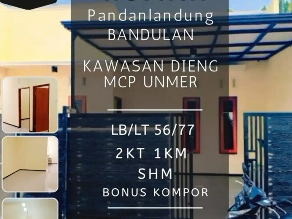 Rumah dijual di bandulan pandanlandung 2KT 430jt unmer UB2 Mall dieng