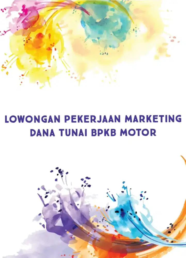 Lowongan pekerjaan marketing dana tunai bpkb motor