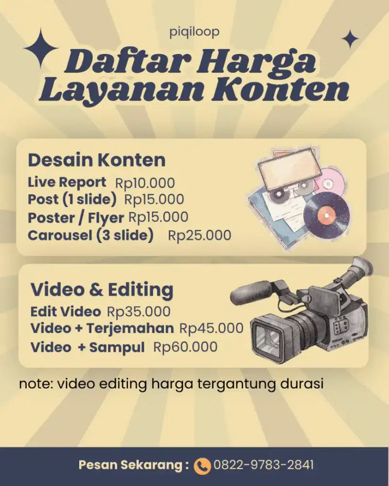 Jasa Edit video dan desain