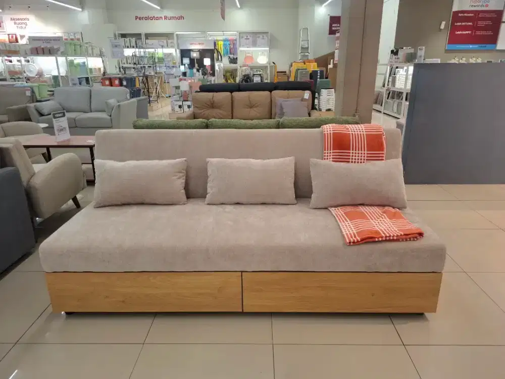 SOFA BED 2M DENGAN STORAGE BISA CICIL 0%