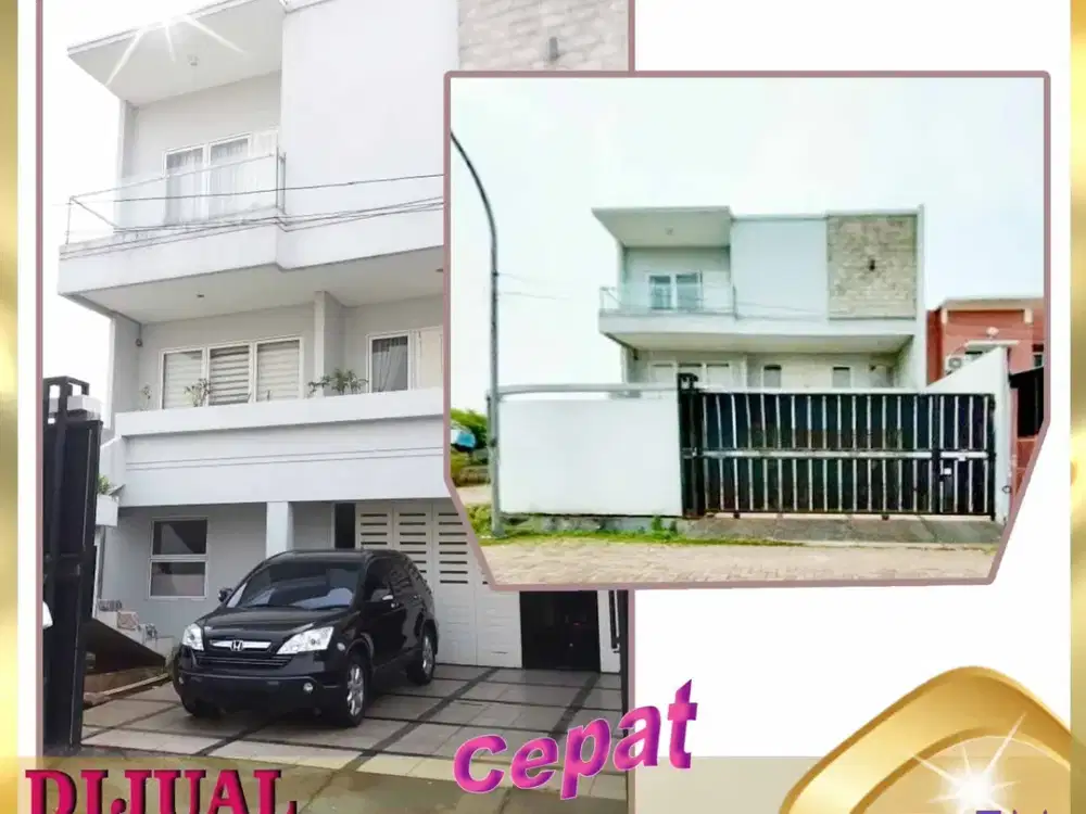 DIJUAL RUMAH Hoek Hoki Mewah 3 Lantai di Puri Gardena Kalideres - Jaka