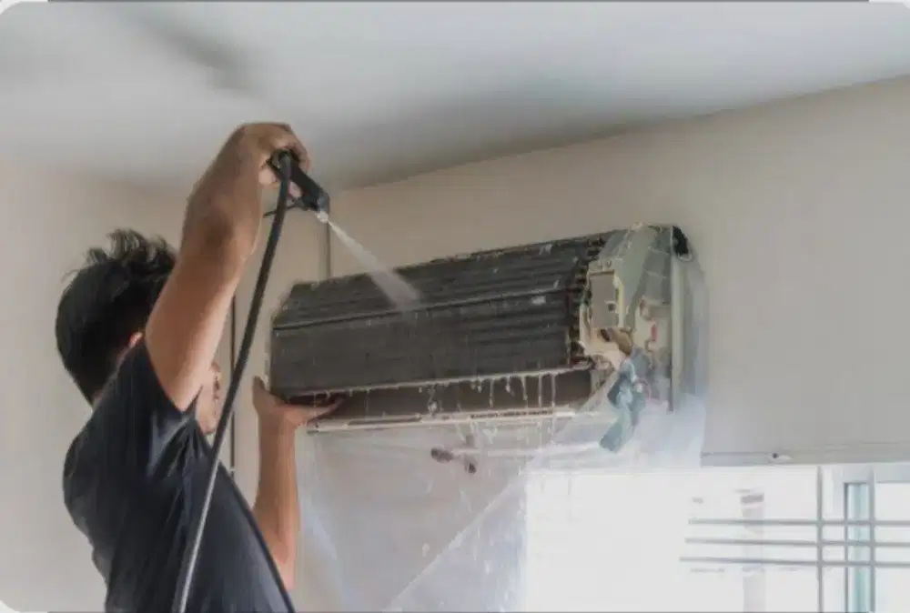 Jas service AC panggilan, perbaikan, Cuci, Overhoul, bergaransi